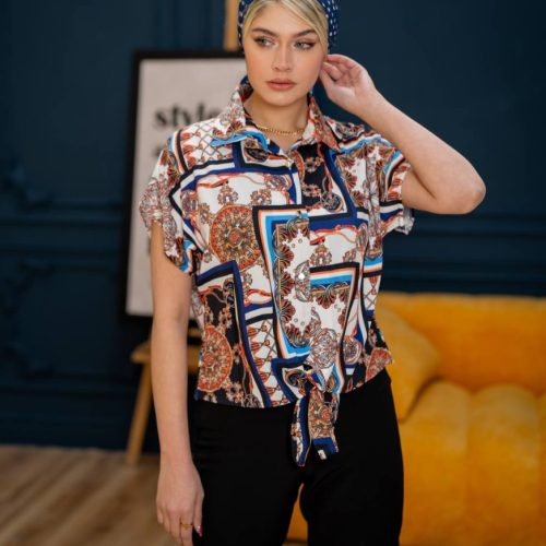 فروش عمده شومیز زنانه پارچه بوگاتی - شومیز زنانه عمده