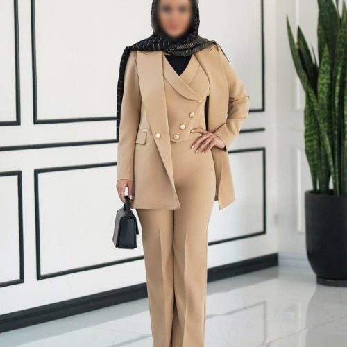 فروش عمده 🔥🔥ست کت شلوار جلیغه زنانه مازراتی - کت و شلوار زنانه عمده