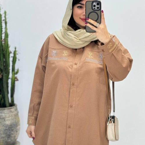 فروش عمده شومیز کتان زنانه گلدوزی - شومیز زنانه عمده