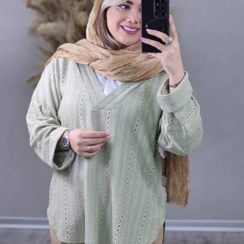 فروش عمده شومیز یقه سفید زنانه - شومیز زنانه عمده