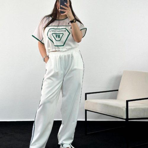 فروش عمده ست کراپ شلوار زنانه نایک نواری - ست تیشرت شلوار زنانه عمده