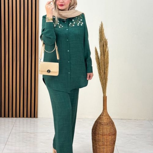 فروش عمده ست شومیز شلوار زنانه گلدوزی - شومیز زنانه عمده