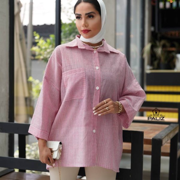 فروش عمده شومیز زنانه لنین راه راه - شومیز زنانه عمده