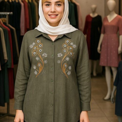 فروش عمده مانتو زنانه گلدوزی - مانتو زنانه عمده