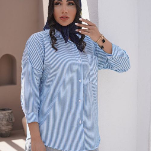 فروش عمده شومیز زنانه راه راه - شومیز زنانه عمده