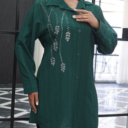 فروش عمده شومیز زنانه نگین دار - شومیز زنانه عمده
