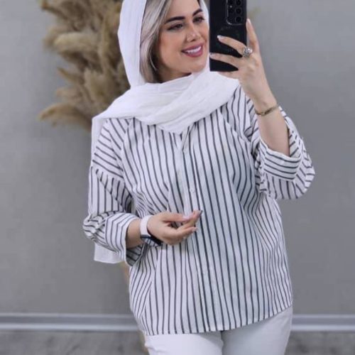 فروش عمده شومیز زنانه راه راه - شومیز زنانه عمده