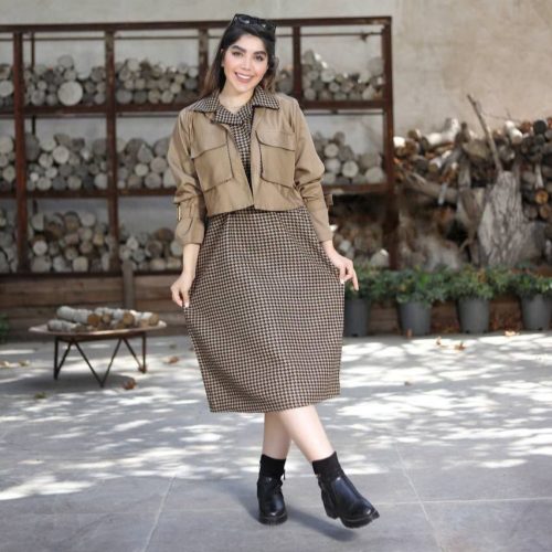 فروش عمده ست کت سارافون زنانه کد 130436