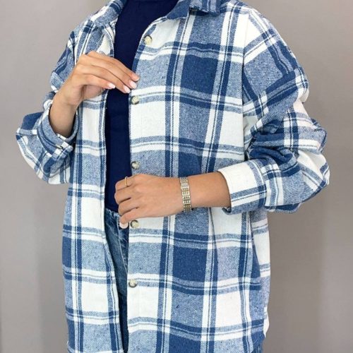 فروش عمده شکت زنانه چهار خونه ضخیم کد 131738
