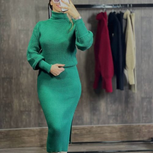 فروش عمده ست بلوز دامن بافت زنانه کد 132153