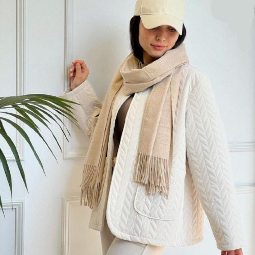 کت زنانه سیلیکونی امبوردی آستر دار کد 133568 - خرید کت و شلوار زنانه عمده