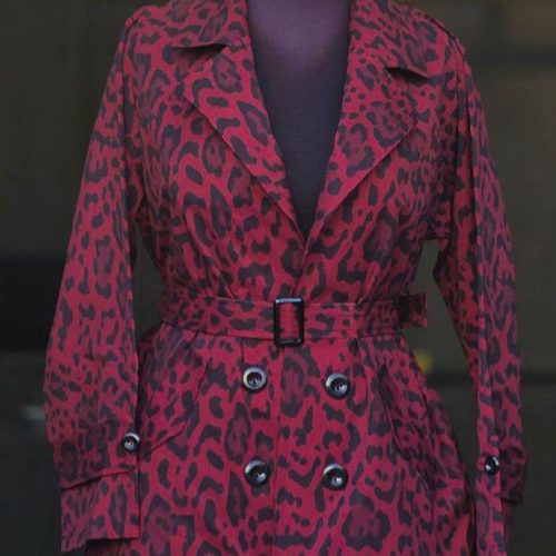 بارونی زنانه تی سی پلنگی کد 133583 - خرید کاپشن و هودی زنانه عمده