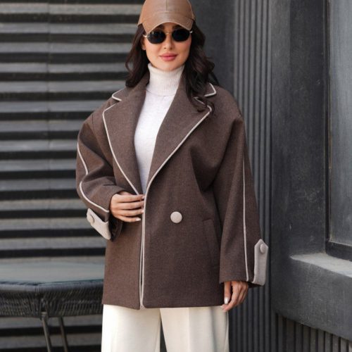 کت زنانه مزونی مدل آبنوس کد 136197 - خرید کت و شلوار زنانه عمده