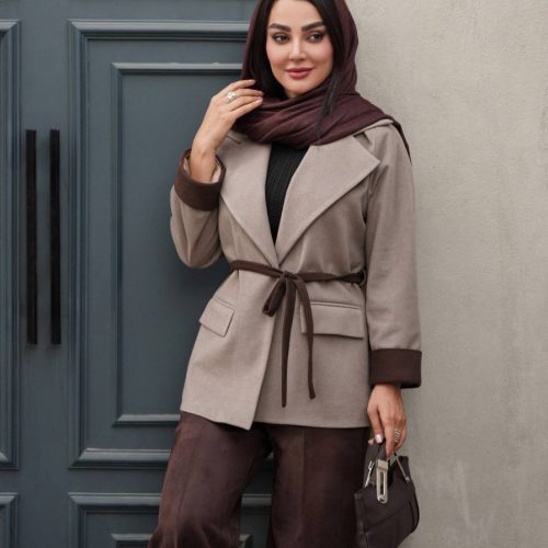 کت زنانه مزونی مدل هرمس کد 136200 - خرید کت و شلوار زنانه عمده