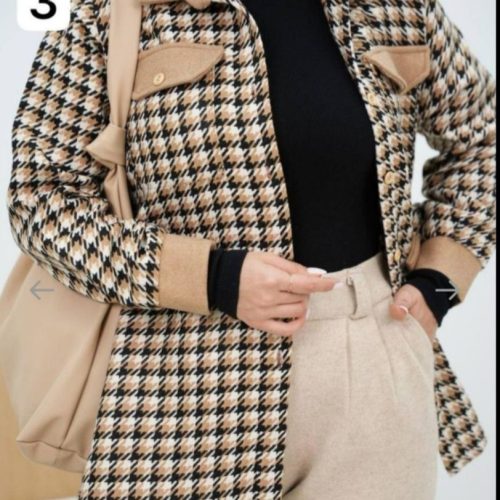 شکت زنانه ترکیبی خرج کار مشکی کد 136680 - خرید کاپشن و هودی زنانه عمده