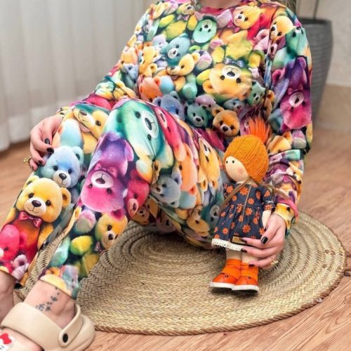 فروش عمده ست بلوز شلوار زنانه مخمل تمام کش کد 131617