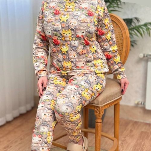 فروش عمده ست بلوز شلوار زنانه مخمل تمام کش کد 131620