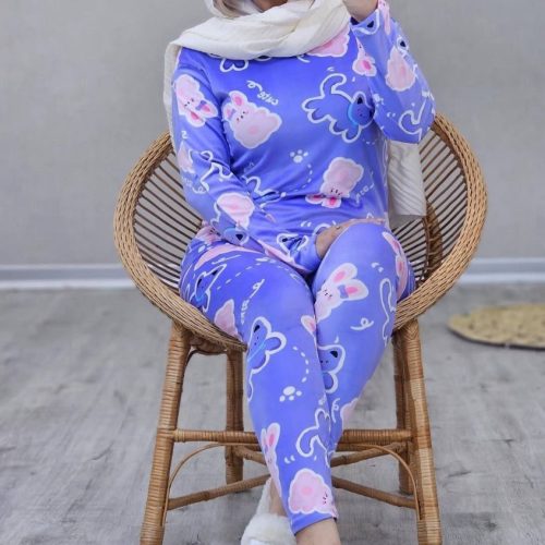 فروش عمده ست بلوز شلوار زنانه مخمل تمام کش کد 131626