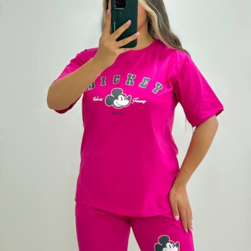 ست تیشرت و شلوارک زنانه پنبه کد 133459 - خرید ست تاب شلوارک زنانه عمده