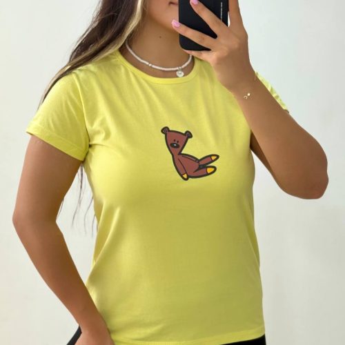 تیشرت زنانه پنبه فری سایز ۳۸ تا ۴۴ کد 133466 - خرید تاپ و تیشرت زنانه عمده