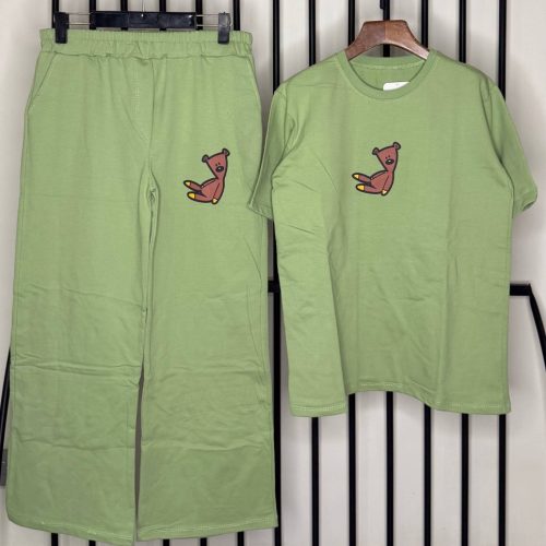 ست تیشرت و شلوار زنانه پنبه کد 135347 - خرید ست تیشرت شلوار زنانه عمده