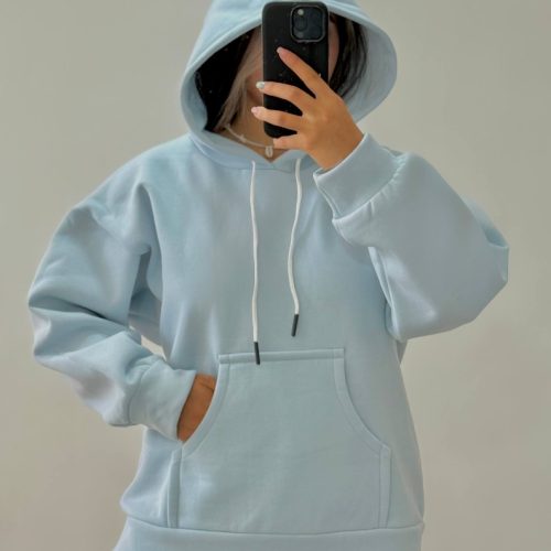 هودی لش زنانه بیسیک فری سایز ۳۸ تا ۴۸ کد 136112 - خرید کاپشن و هودی زنانه عمده