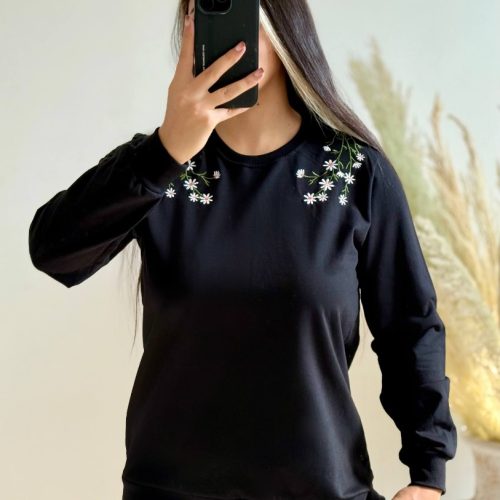 بلوز دورس زنانه پنبه گلدوزی فری سایز ۳۸ تا ۴۸ کد 136117 - خرید بلوز تک زنانه عمده