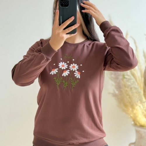 بلوز دورس زنانه پنبه گلدوزی فری سایز ۳۸ تا ۴۸ کد 136120 - خرید بلوز تک زنانه عمده