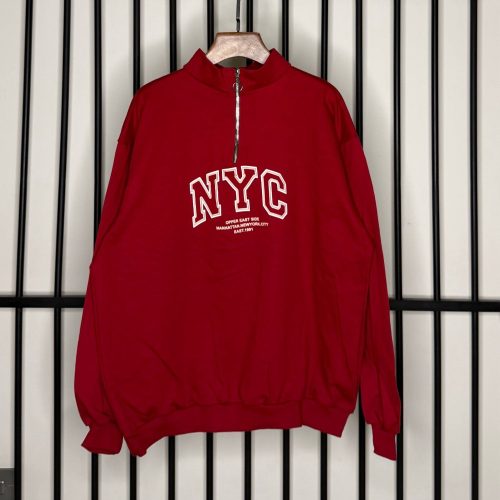 بلوز دورس زنانه نیم زیپ فری سایز ۳۸ تا ۴۸ کد 138558 - خرید بلوز تک زنانه عمده