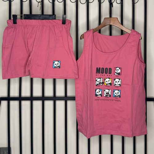 ست تاب و شورتک زنانه پنبه کد 140700 - خرید ست تاب شلوارک زنانه عمده