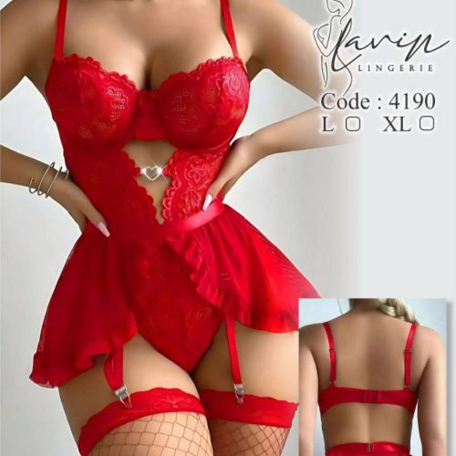 فروش عمده 🍒 لباس خواب زنانه فنر دار جوراب دار - لباس خواب زنانه عمده