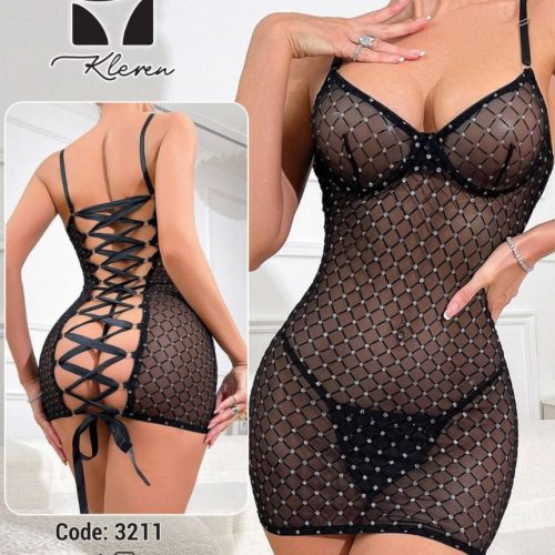 فروش عمده لباس خواب زنانه فنردار پشت بندی - لباس خواب زنانه عمده