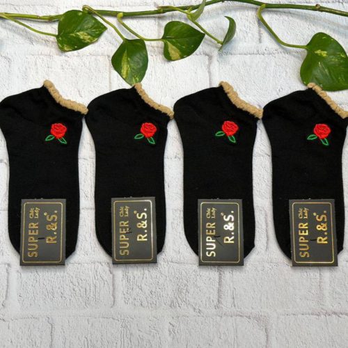 فروش عمده 🔥 جوراب زنانه مچی خارجی گلدوزی - جوراب زنانه عمده