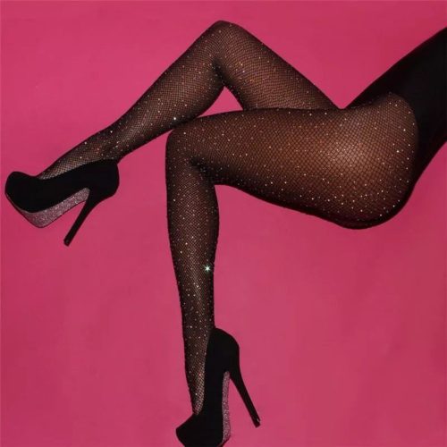 فروش عمده 🔥 جوراب شلواری توری نگین دار زنانه - جوراب زنانه عمده