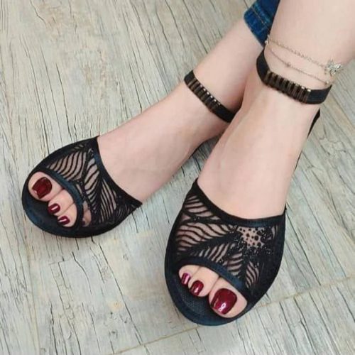 فروش عمده 🔥 پاپوش زنانه کف چرم مجلسی - جوراب زنانه عمده