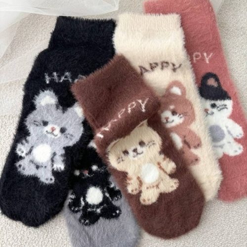 فروش عمده 🔥 جوراب ساقدار زنانه خارجی موهر گربه کد 133233