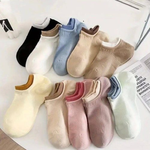 جوراب مچی زنانه دو کش لب رنگی خارجی کد 133446