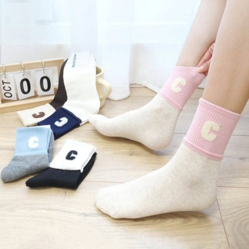 جوراب ساقدار زنانه دو کش خارجی کد 133455 - خرید جوراب زنانه عمده