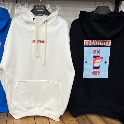 فروش عمده هودی کلاه دار مردانه دورس ۳ نخ کد 132625