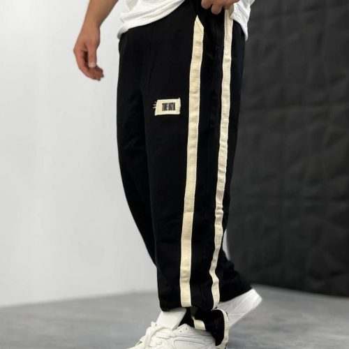 فروش عمده شلوار بگ مشکی مردانه پارچه گلکسی کد 132755