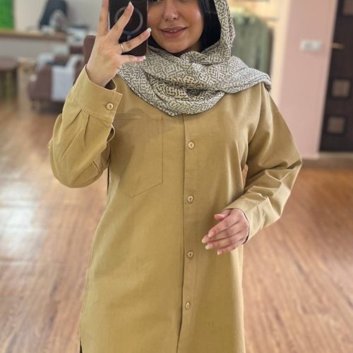 فروش عمده مانتو زنانه تک جیب کتان کد 131364