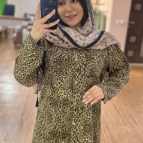 فروش عمده شومیز زنانه پلنگی کرپ دبل کد 132165