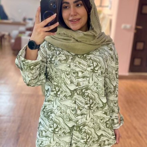 شومیز زنانه پاییزه تسلا میله ای کد 133891 - خرید شومیز زنانه عمده