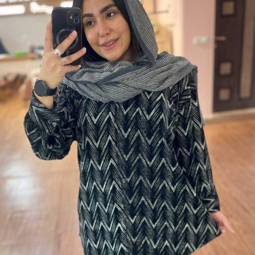 شومیز زنانه طرح دار مرینوس کد 137420 - خرید شومیز زنانه عمده