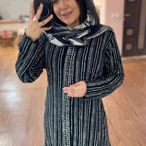 تونیک زنانه نگین دار طرح پلنگی کد 138438 - خرید تونیک زنانه عمده