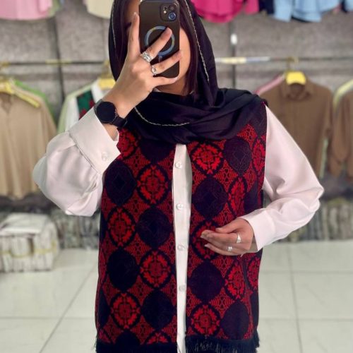 ست شومیز جلیقه زنانه یلدایی کد 138847 - خرید شومیز زنانه عمده