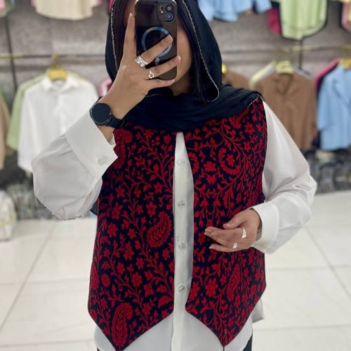 ست شومیز جلیقه زنانه یلدایی کد 138848 - خرید شومیز زنانه عمده