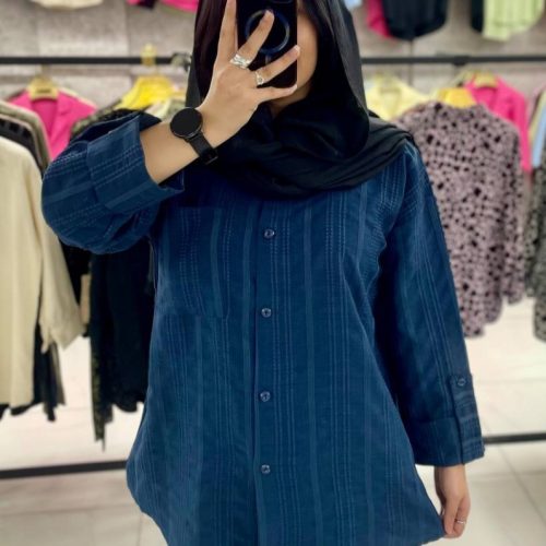 شومیز شانتون زنانه کوک دوزی کد 139708 - خرید شومیز زنانه عمده