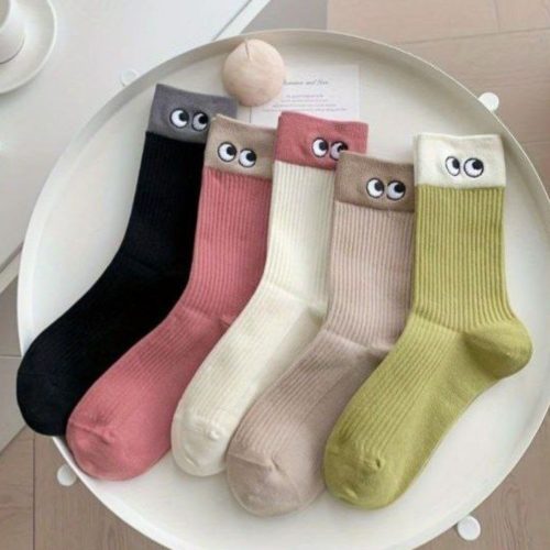 فروش عمده جوراب زنانه ساقدار کبریتی طرح چشم خارجی کد 132854