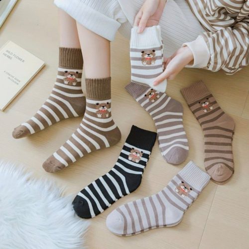 فروش عمده جوراب زنانه ساقدار رینگی تدی خارجی کد 132864